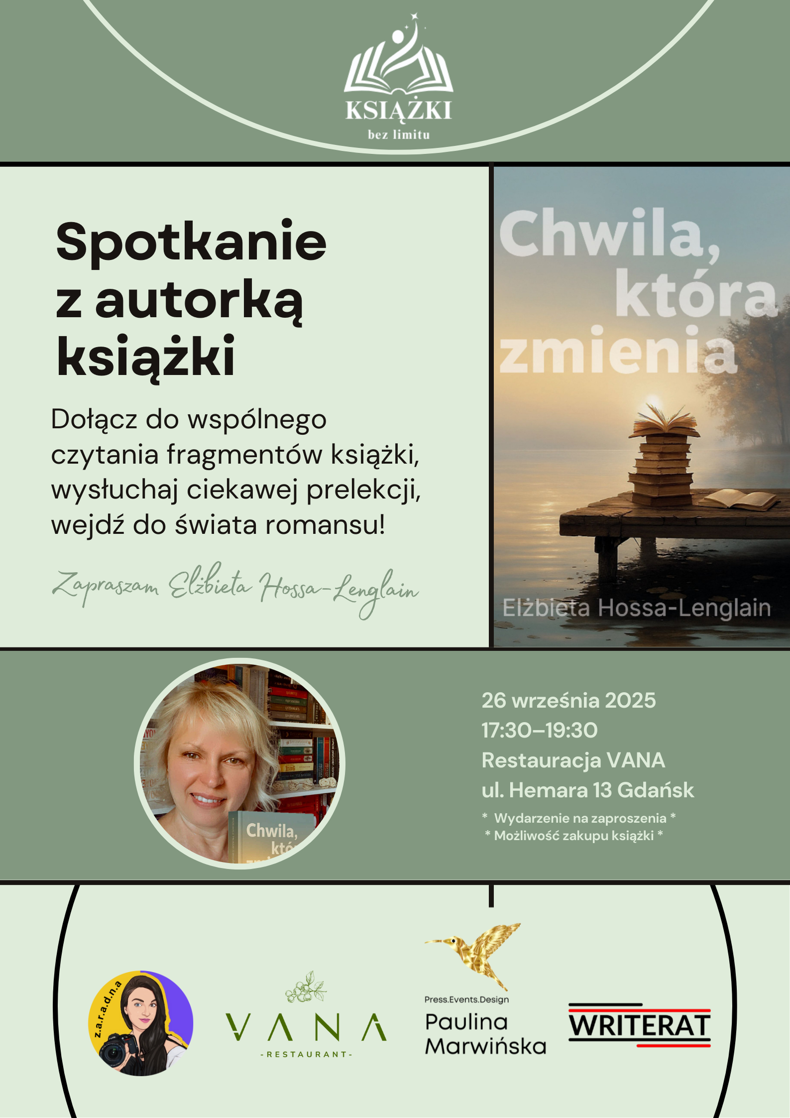 Literatura, emocje i życie. Premiera książki Elżbiety Hossy-Lenglain w Gdańsku